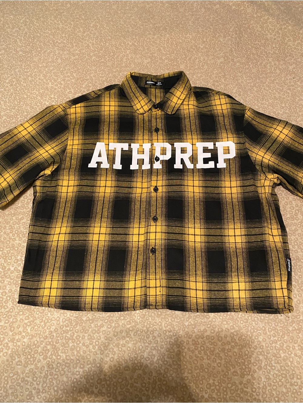 Plaid button down shirt size medium